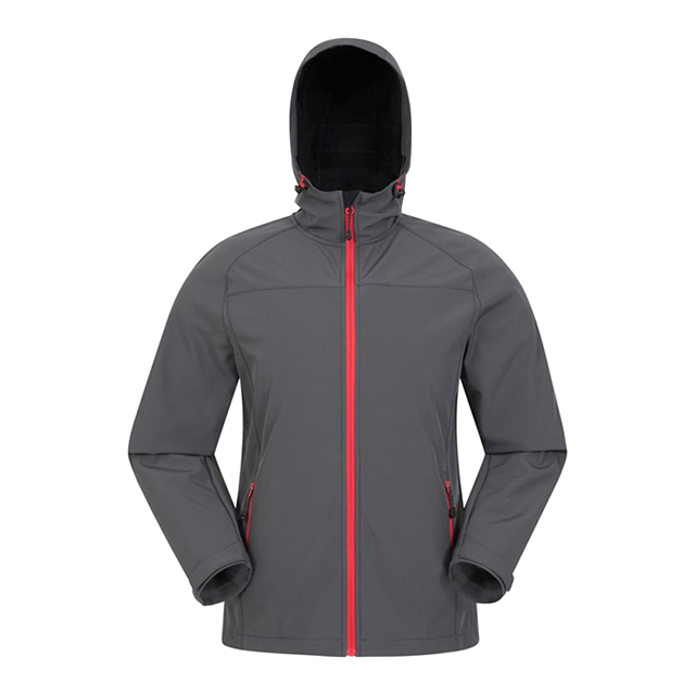 CONMR Outdoor Winter Performance Hiking Jacket Warm Hoodie Jacket WR Windproof Showerproof Soft Shell Jacket Zipper Fleece