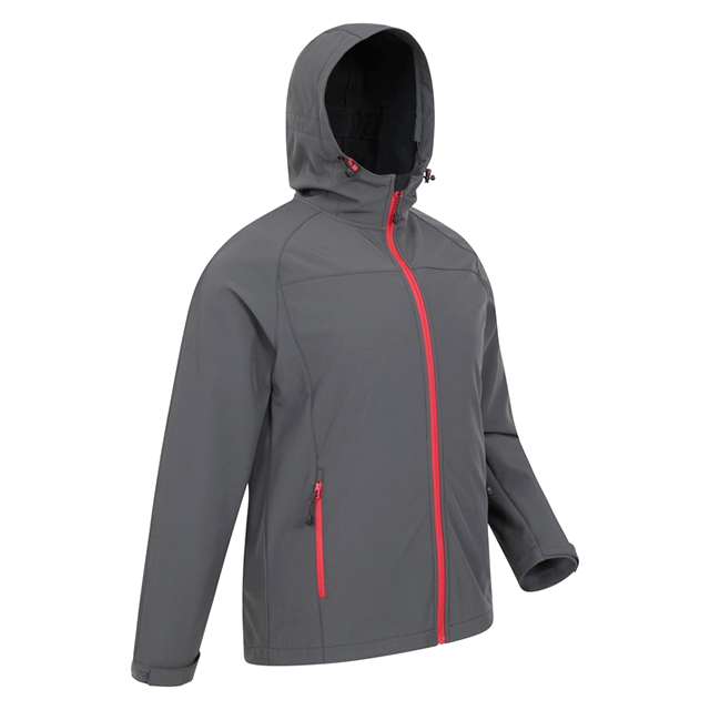 CONMR Outdoor Winter Performance Hiking Jacket Warm Hoodie Jacket WR Windproof Showerproof Soft Shell Jacket Zipper Fleece