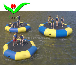 Popular Sport Games Inflatable Floating Water Jumping Bed Water Park Equipment Inflatable Water Trampoline