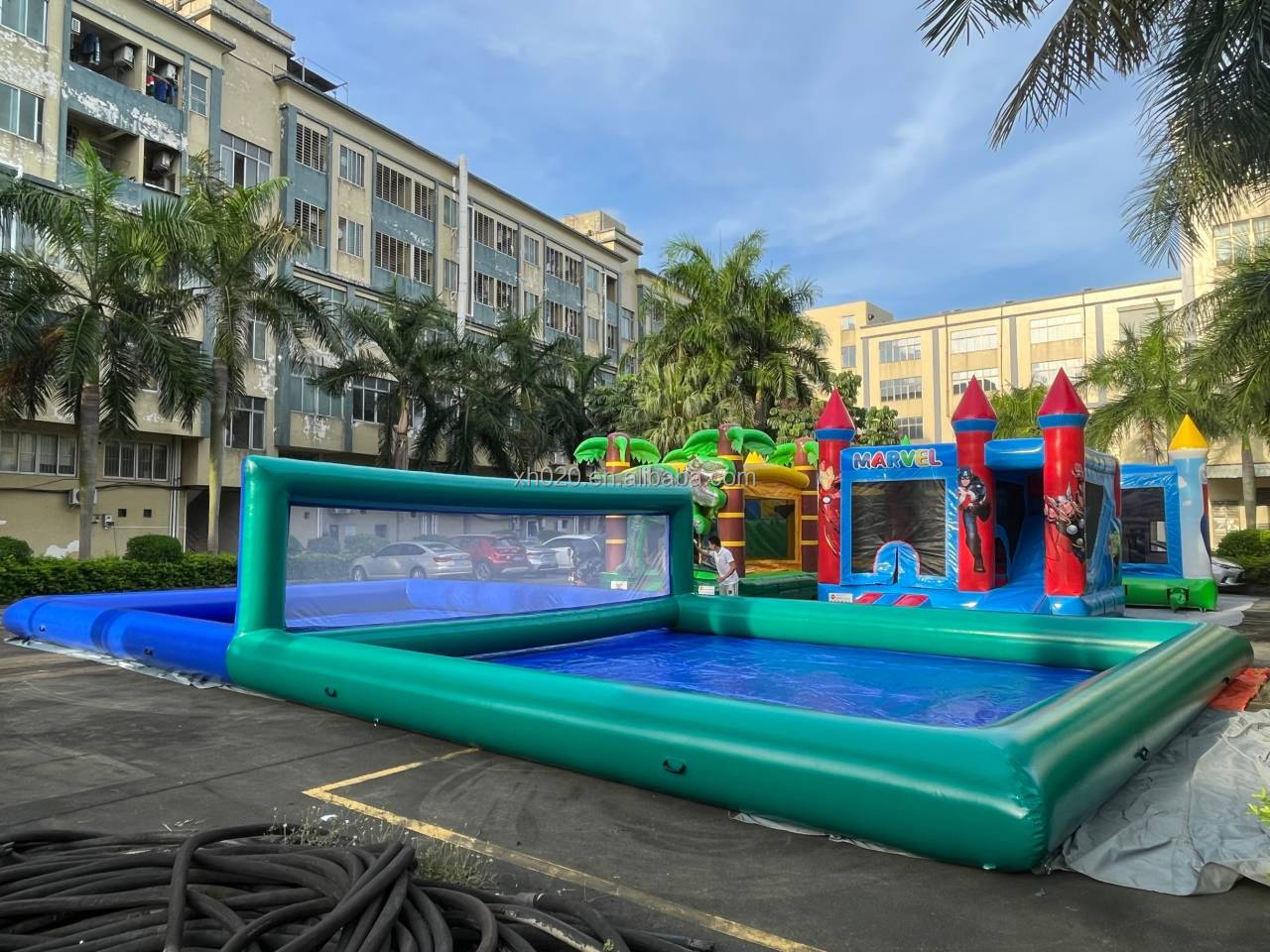 Inflatable Volleyball Field Water Volleyball court rental Inflatable Tennis Court for Sport Games