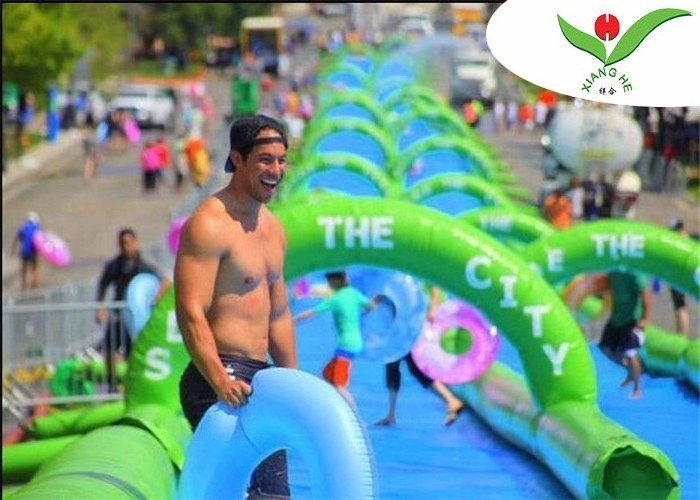 1000ft Long inflatable custom water slide inflatable slip slide the city slide