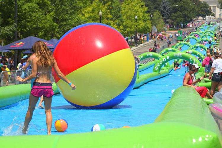 1000ft Long inflatable custom water slide inflatable slip slide the city slide