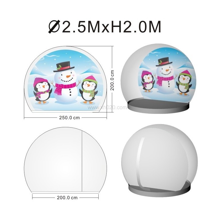 Commercial event display inflatable lifesize snow globe costume rental