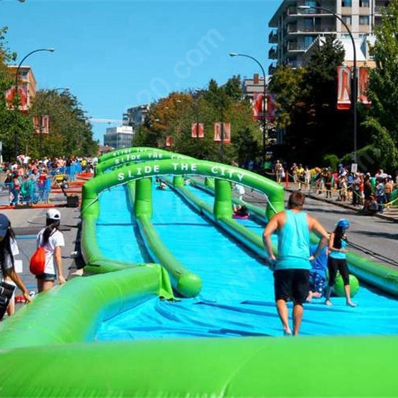 1000ft Long inflatable custom water slide inflatable slip slide the city slide