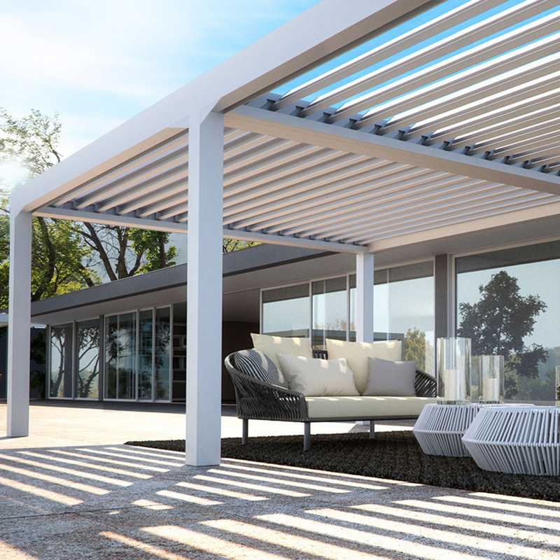 Opening And Closing Patio Cover Roof  System Aluminum Carport Gazebo 3x3 3x4 4x4 4x6 5x3m Bioclimatic Garden Pergola