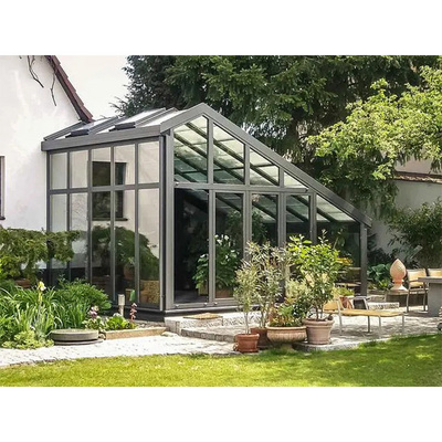 Factory Prices Custom Aluminum Frame Garden Glass Sunroom Glass House Winter Tempered Glass Free Standing Sunroom House