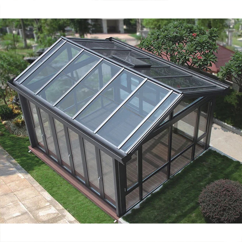 Factory Prices Custom Aluminum Frame Garden Glass Sunroom Glass House Winter Tempered Glass Free Standing Sunroom House