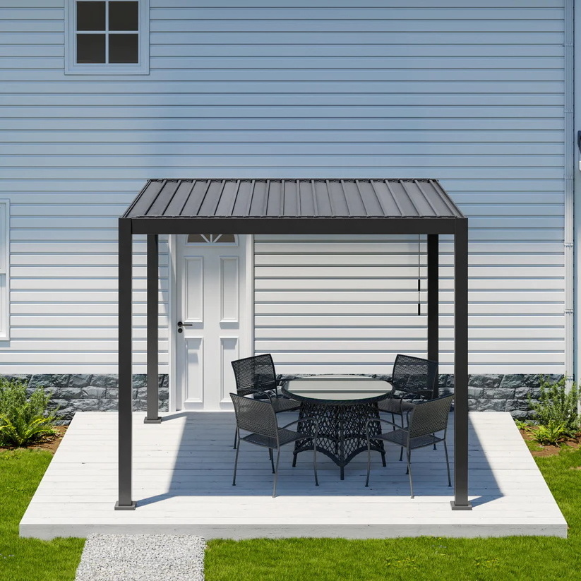 Factory Direct Prices Custom Waterproof Louver Roof System Kits Outdoor Aluminium Gazebo Pergola