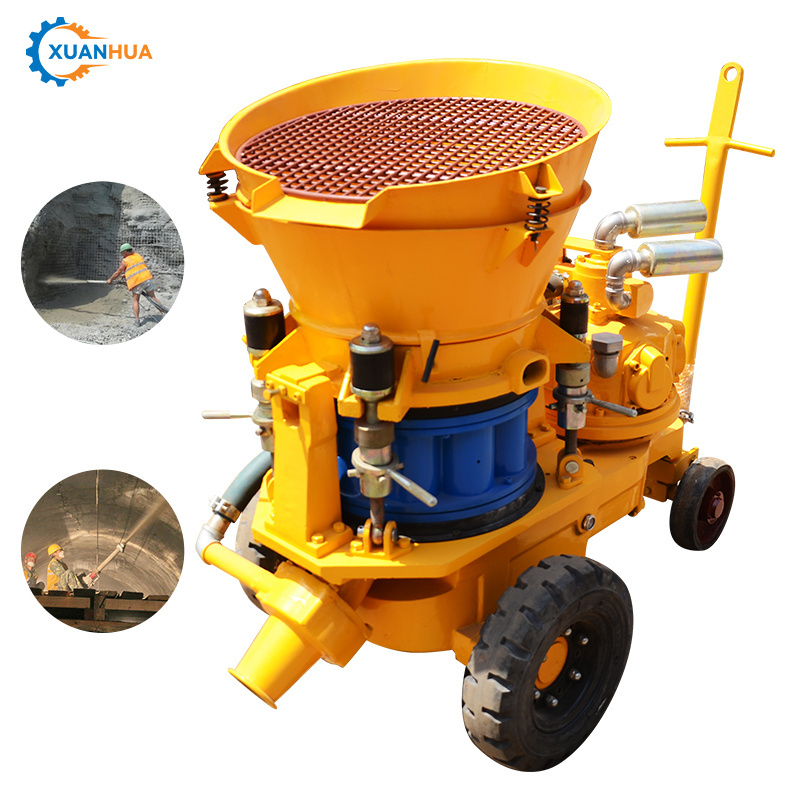 pz5 pneumatic dry concrete spray shotcrete gunite machine for mining