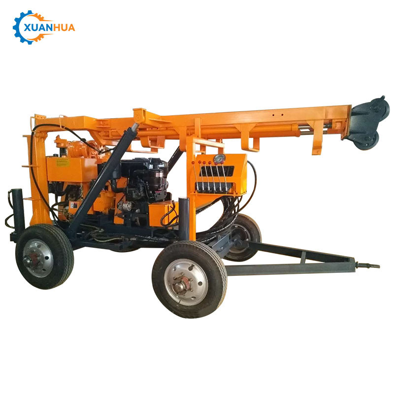 small borehole equipment portable 200m water well borehole drilling rig machine