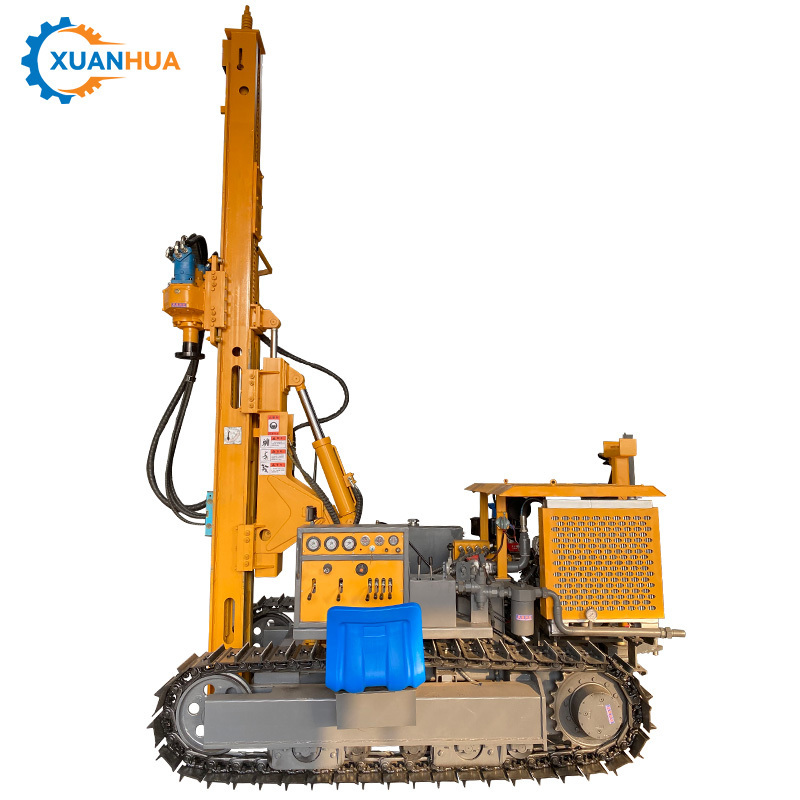 solar crawler pile driver drilling rig machines drop hammer guard rail piling machine suppliers