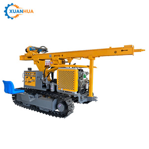 solar crawler pile driver drilling rig machines drop hammer guard rail piling machine suppliers