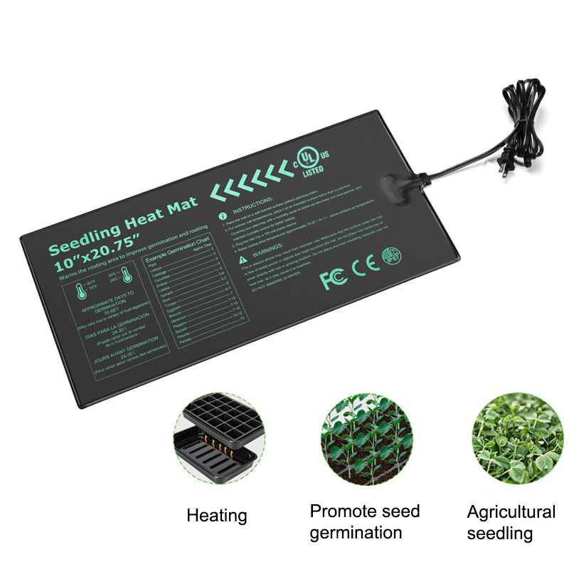 Hot Selling Tray Heat With Thermostat Controller Ip67 Waterproof Hydroponic Heating Pad For Indoor Germination Plant Warm Mat