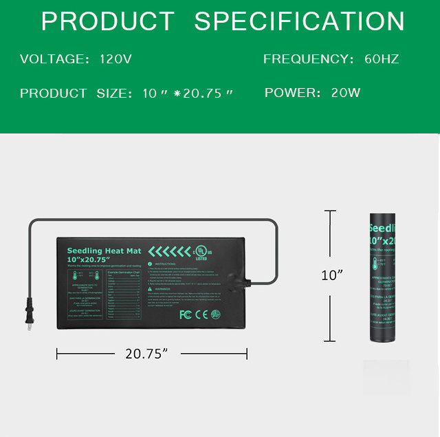 Original Pad 20X20 The Room Increasing Warm Hydroponic Plant Seed Heating Seedling Heat Waterproof Mat