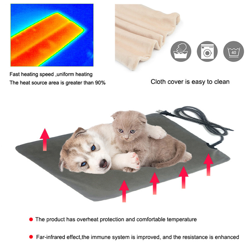 Genuine For Pet Electric Heat Heated Heating Heater Pad Mat Blanket Bed Dog Cat