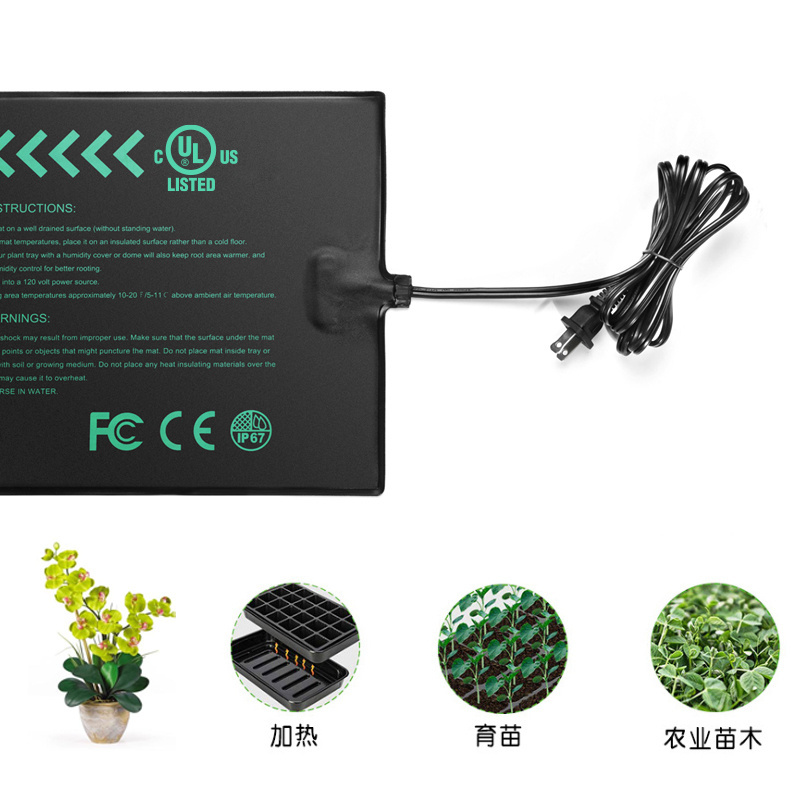 Hot Selling Tray Heat With Thermostat Controller Ip67 Waterproof Hydroponic Heating Pad For Indoor Germination Plant Warm Mat