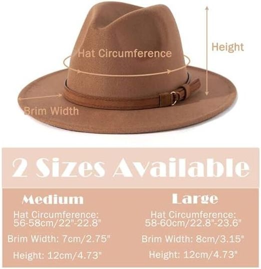 Custom vintage mens wide brim wooden felt fedora hats with Belt Buckle