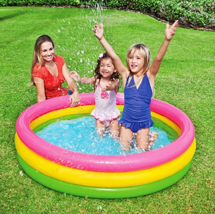 Factory outlet Outdoor Garden rainbow Pool Indoor Adult Kids Plastic Inflatable Swimming Pool