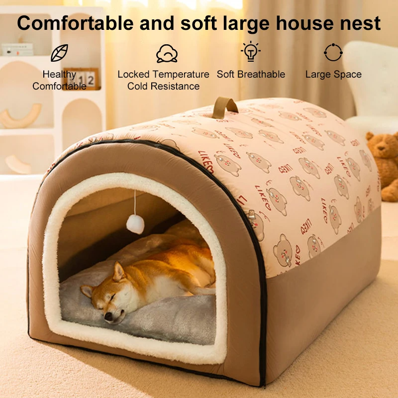 Pet Kennel Bed Dual-usefoldable All-season Universal removable washable soft Cats Dogs Backpack Carrier Bags Pet Beds