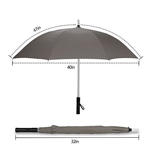 led light umbrella with led torch for rianing and reflective umbrella