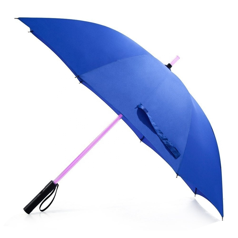 led light umbrella with led torch for rianing and reflective umbrella