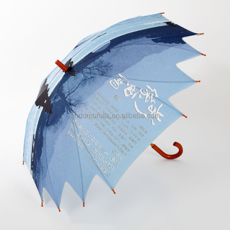 flower shape umbrella with custom design umbrellas