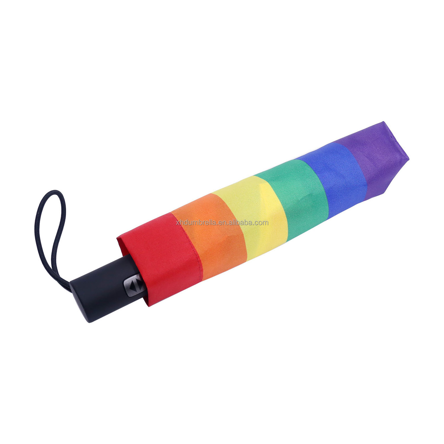 fashion color rainbow umbrella with automatic folding anti uv umbrella