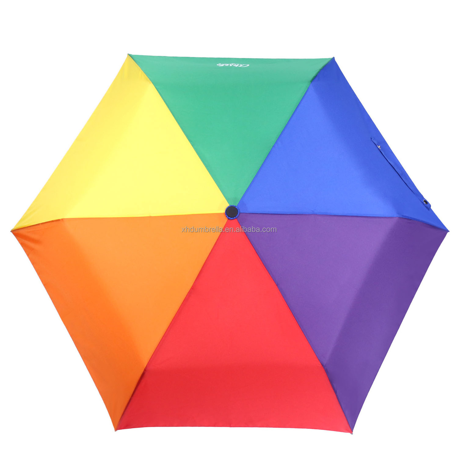 fashion color rainbow umbrella with automatic folding anti uv umbrella