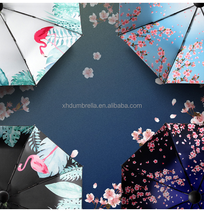 Mini Umbrella - Travel Umbrella - Sun and Rain Umbrella - 95% UV Protective 5 folding Compact Ultra Light Parasol