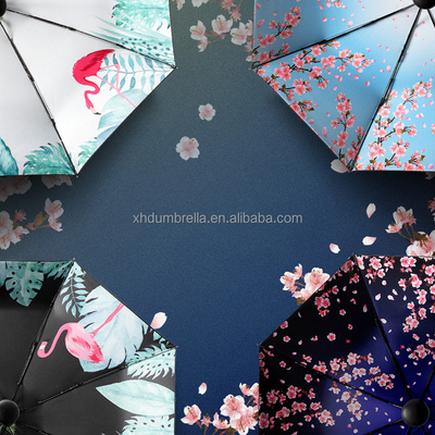 Mini Umbrella - Travel Umbrella - Sun and Rain Umbrella - 95% UV Protective 5 folding Compact Ultra Light Parasol