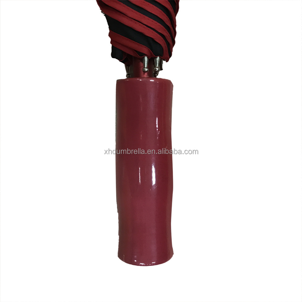 advanced colored frame umbrella and red shaft golf umbrella from XDH umbrella factory in shenzhen