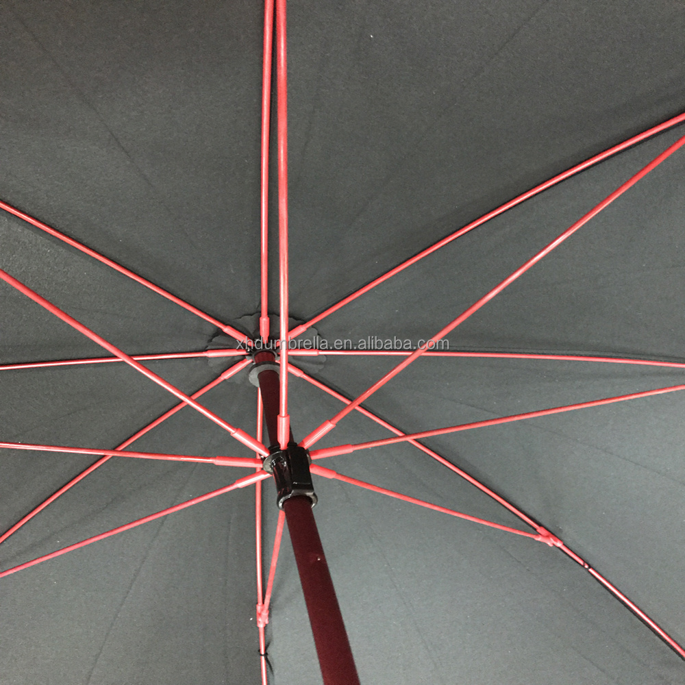 advanced colored frame umbrella and red shaft golf umbrella from XDH umbrella factory in shenzhen