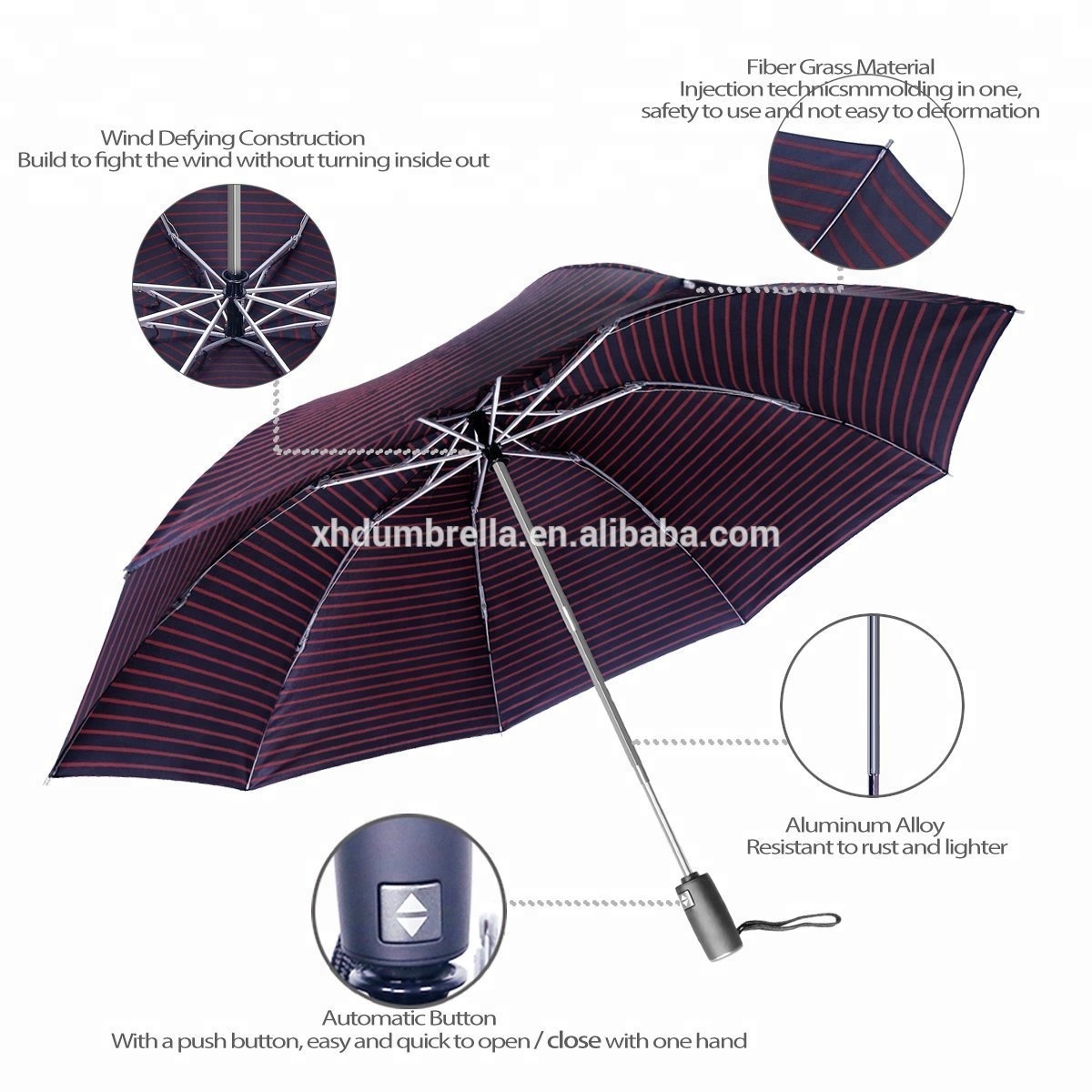 Korean and Japan market new product automatic inverted umbrella and reverse folding umbrella for flash deals