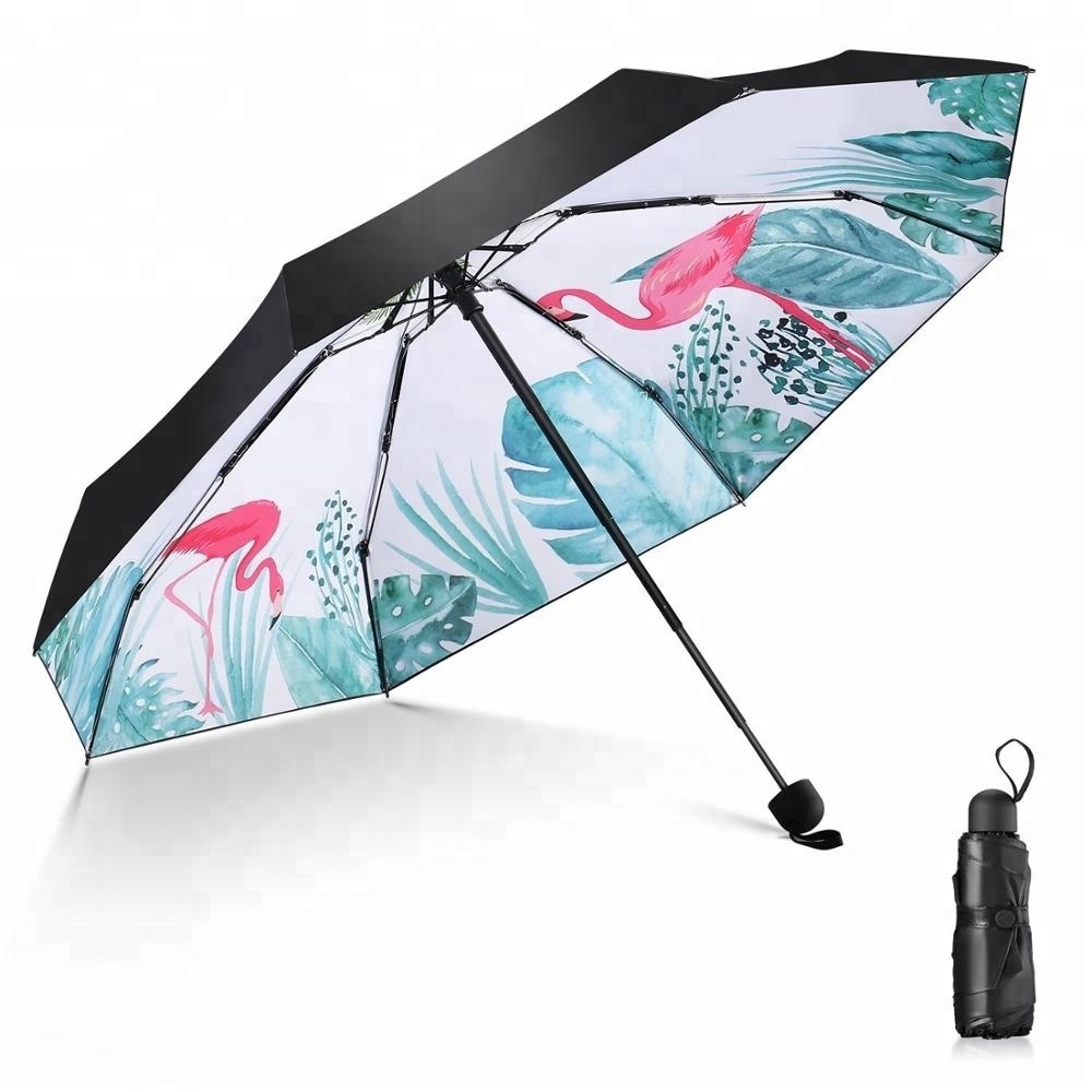 high quality 21 inch 5 folding small compact umbrella with mini size umbrellas