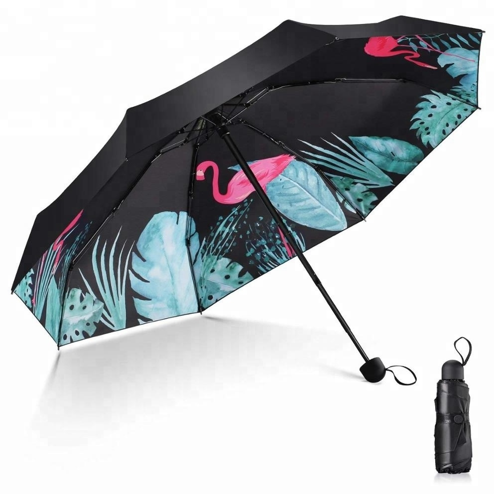 high quality 21 inch 5 folding small compact umbrella with mini size umbrellas