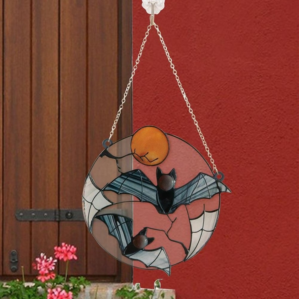 New Christmas Moon Bat decoration Sun Catcher pendant indoor wall arts and crafts pendant suncatcher