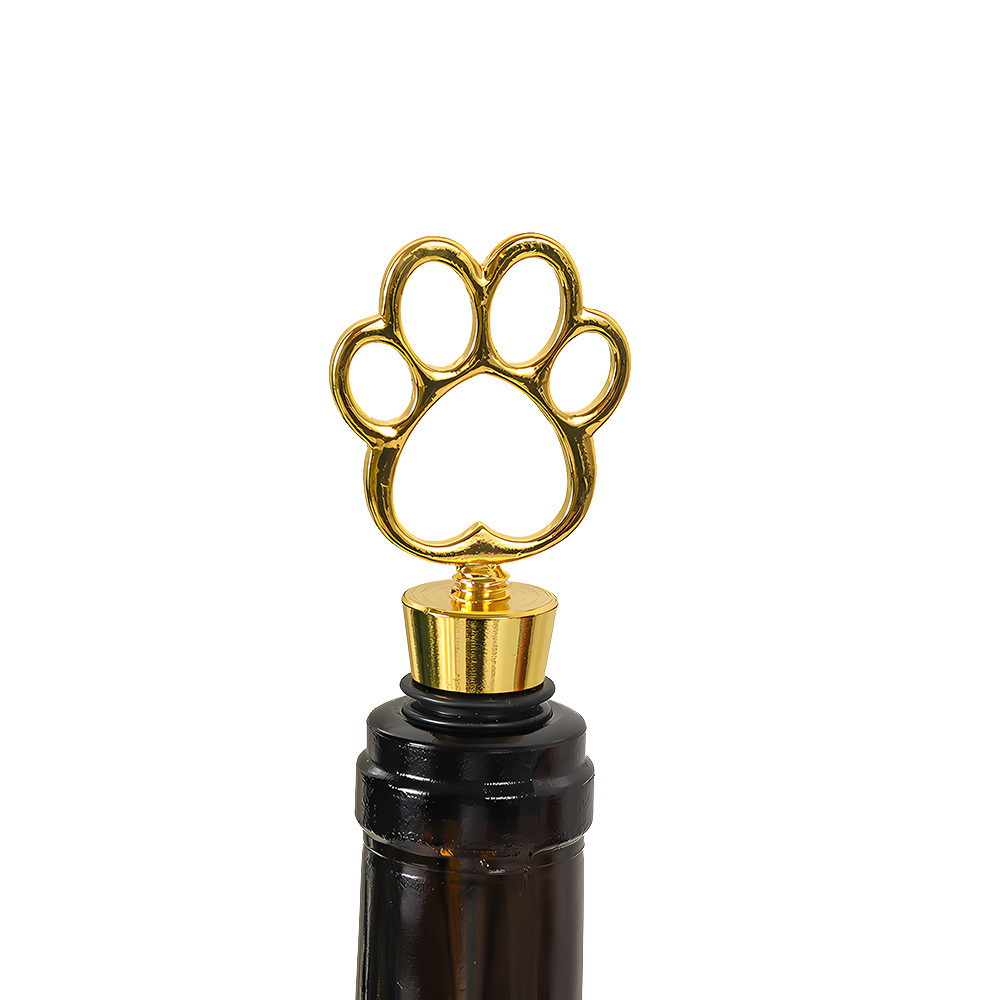 New Bear's paw metal alloy decorative wine stopper silicone bar accessories wine stopper