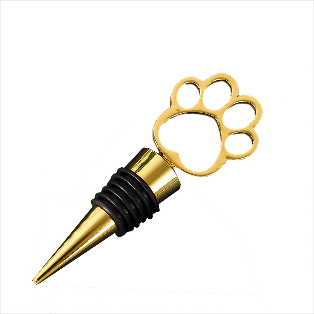 New Bear's paw metal alloy decorative wine stopper silicone bar accessories wine stopper