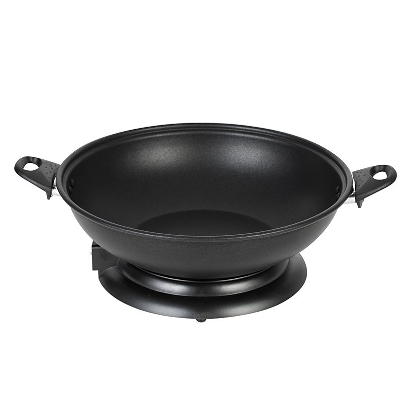 Hotsale Round Shape Multi Cooker Non Stick Electric Stock Pot Electric Cooking Pot XH-32 32 Cm Black Aluminum OEM Tempered Glass