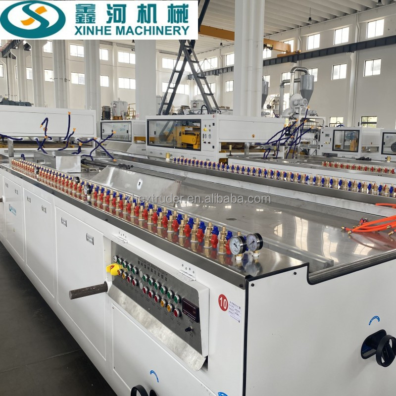 Upvc Pvc Wpc Wood Plastic Door Frame Profile Making Machine / Extrusion Production Line  pvc door making machine