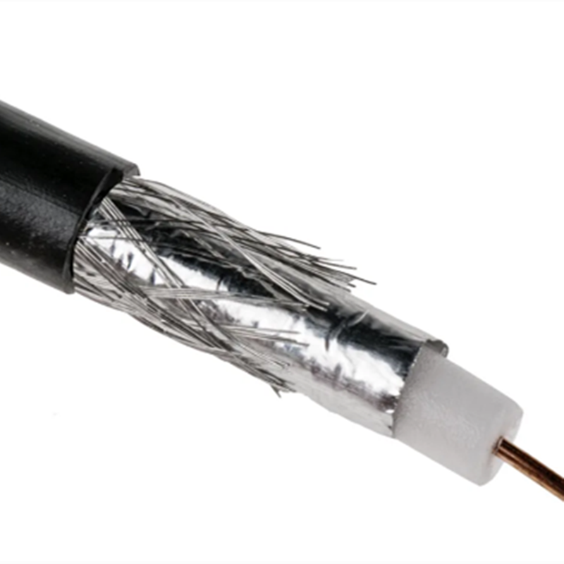 RG6 COAXIAL Cable - Quad Shielded, 1000ft black Copper Clad Steel Cable Wire for TV, Internet & More - Flexible Coax Cable Cord