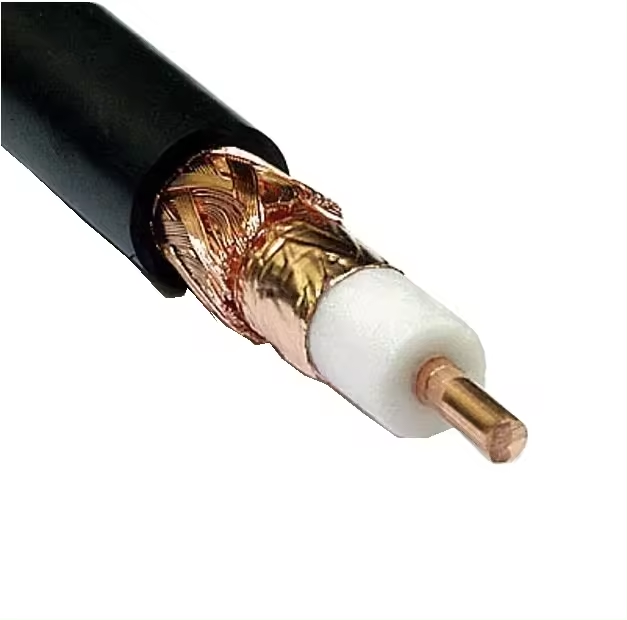 RG6 COAXIAL Cable - Quad Shielded, 1000ft black Copper Clad Steel Cable Wire for TV, Internet & More - Flexible Coax Cable Cord