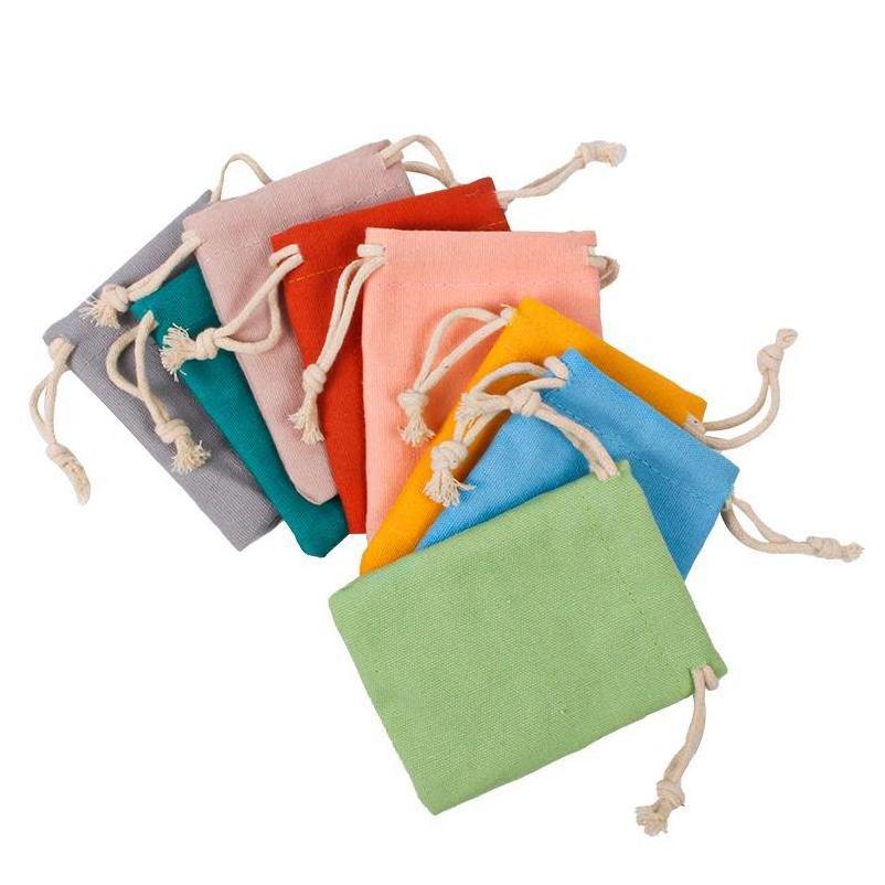 Promotional small cotton gifts pouch for sample cosmetics, soap packaging dust bags