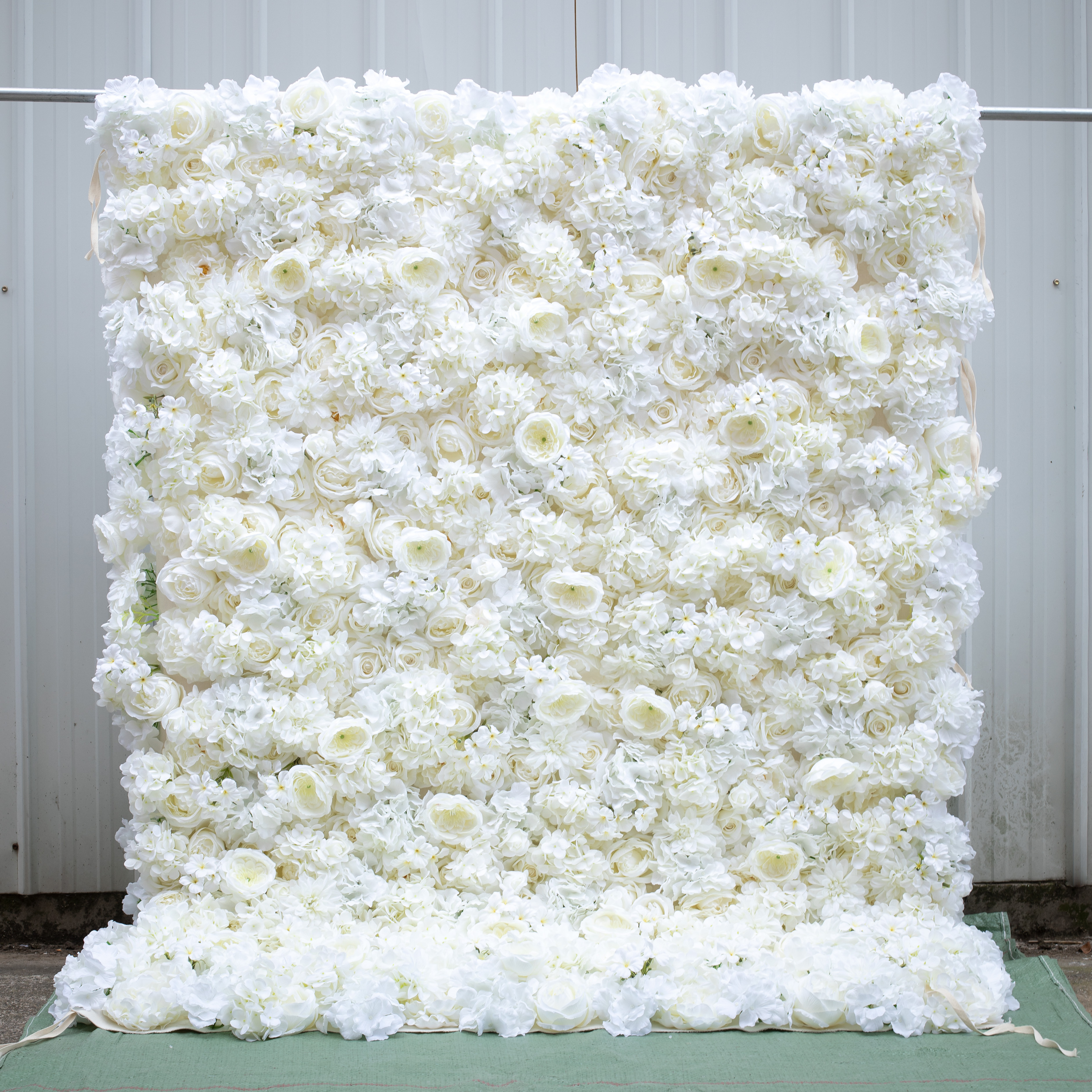 hot selling products 2024 amazon Artificial roll up silk flowers wall backdrop panels stands decor for Wedding Home Decoration