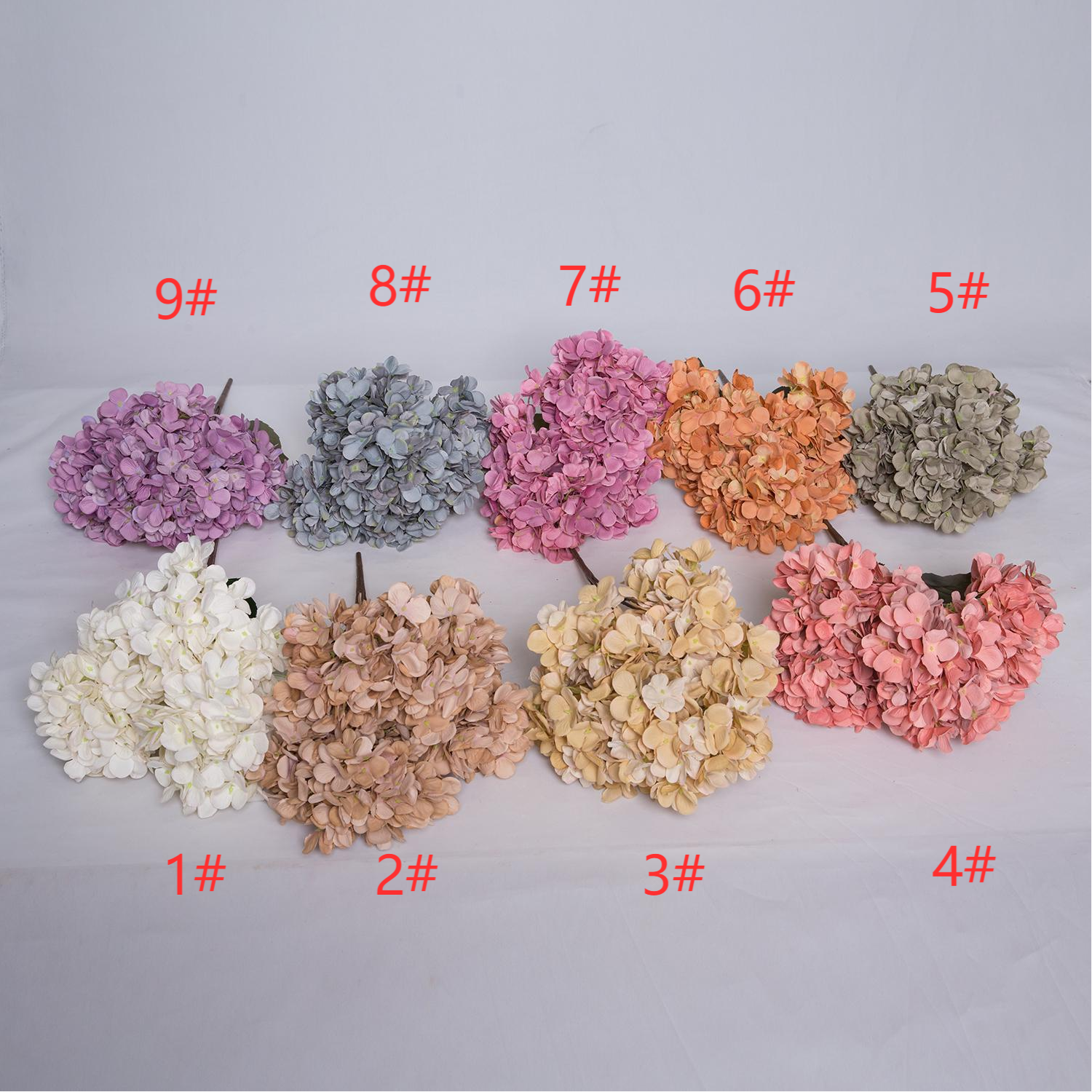 96 hydrangeas with wilting feeling in autumn hydrangea flower bouquet for wedding decor table runner