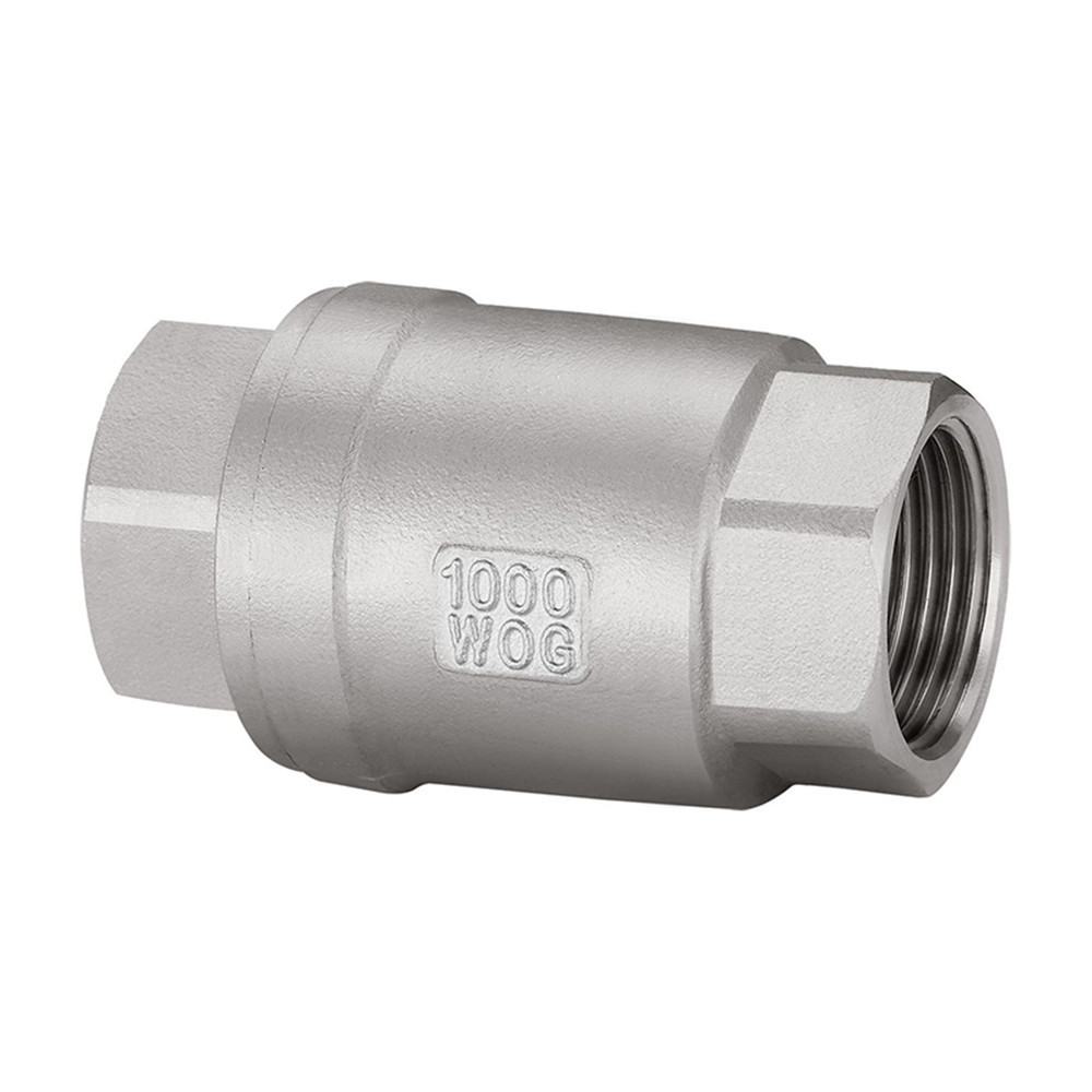 Stainless Steel Control 1 1/2'' Normal Temperature Air Plate One Way Pipe Fitting Vertical Check Valve