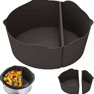 2-in-1 Silicone Slow Cooker Liners fit for 6-7 QT Crockpot Silicone Slow Cooker Liners fit