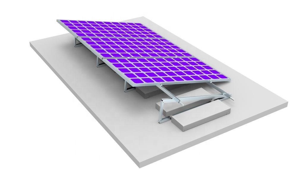 Good Quality Ballasted Flat Roof Mounting Aluminum Ground Mount Solar Racking