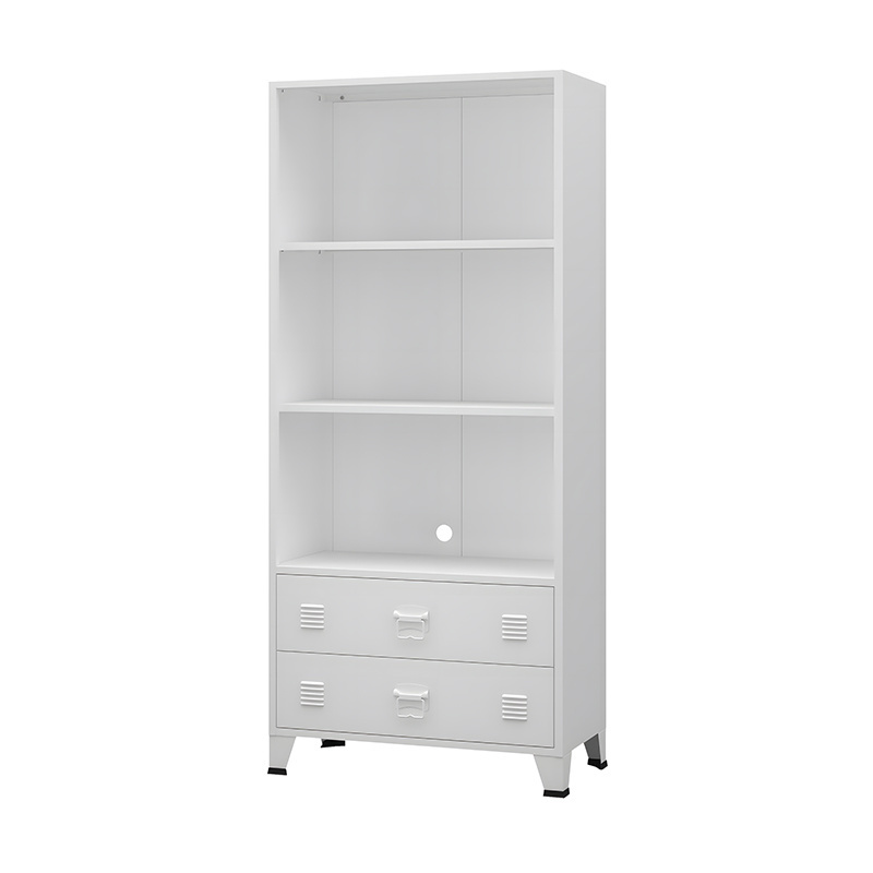 Factory wholesale living room display 2 drawer 2 shelf Cabinets metal home use Furniture Steel locker cabinet with foot