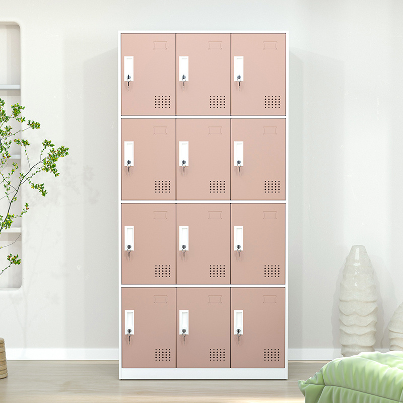 Wholesale price steel locker cabinet metal school storage 12 door locker gym locker for sale